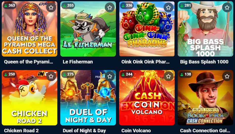 Bonobo Casino games lobby